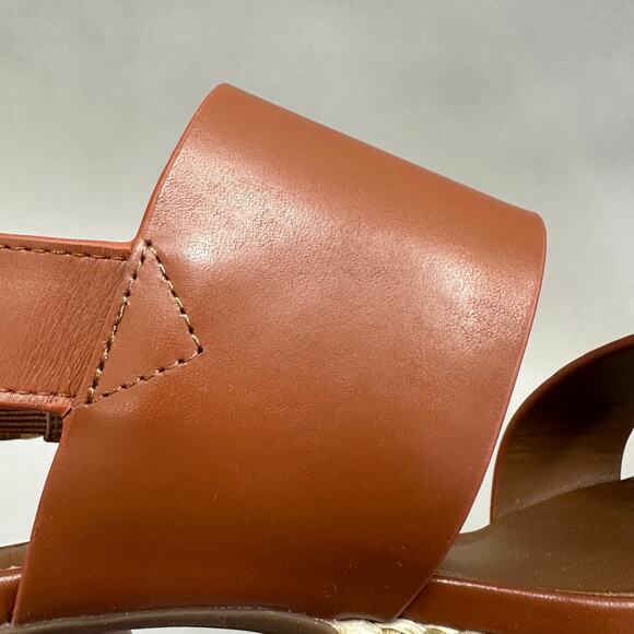 Aerosoles Camera Gingerbread‎ Combo Leather Slingback Platform Sandal Size 9 - Picture 16 of 16